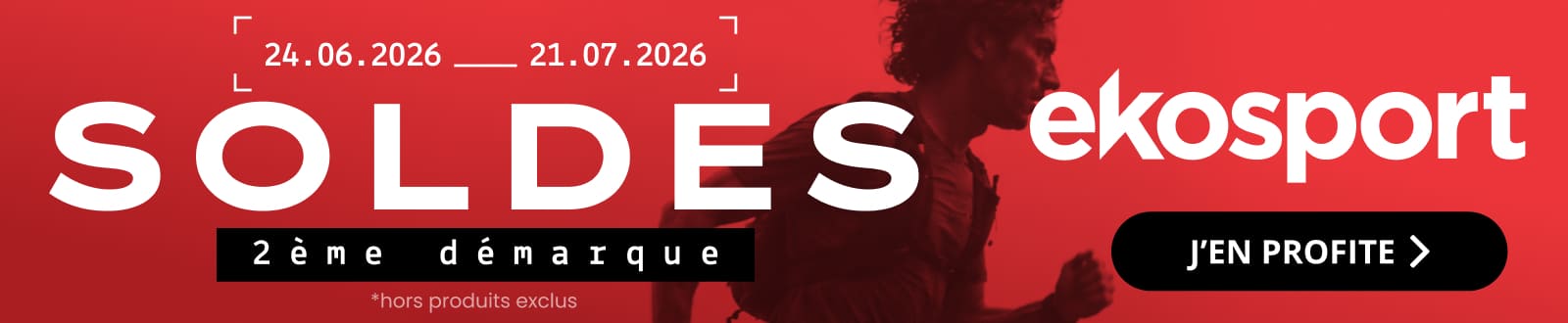 bannière de promotion pour les soldes d'été 2026 chez Ekosport